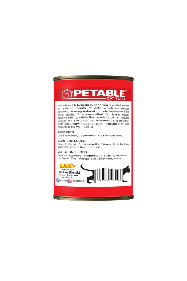 Petable Cat Classic ā Whole Minced Beef Gravy Formula (400g)