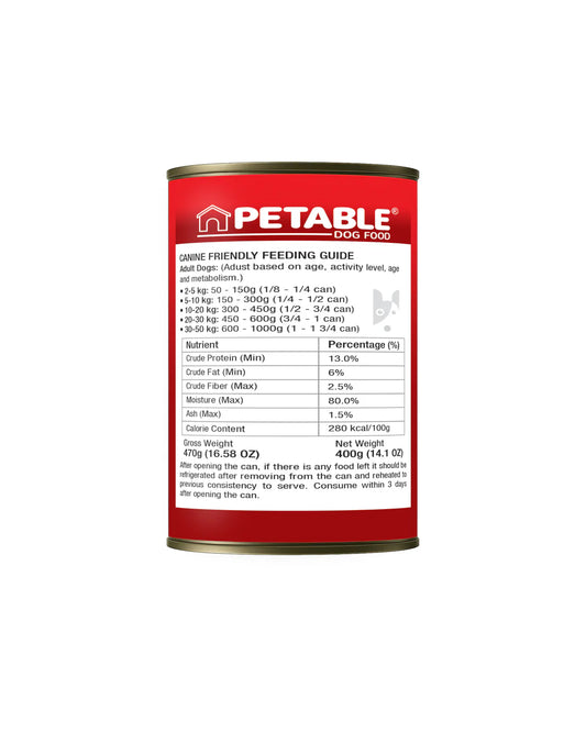 Petable Dog Grain Free - Beef 400g