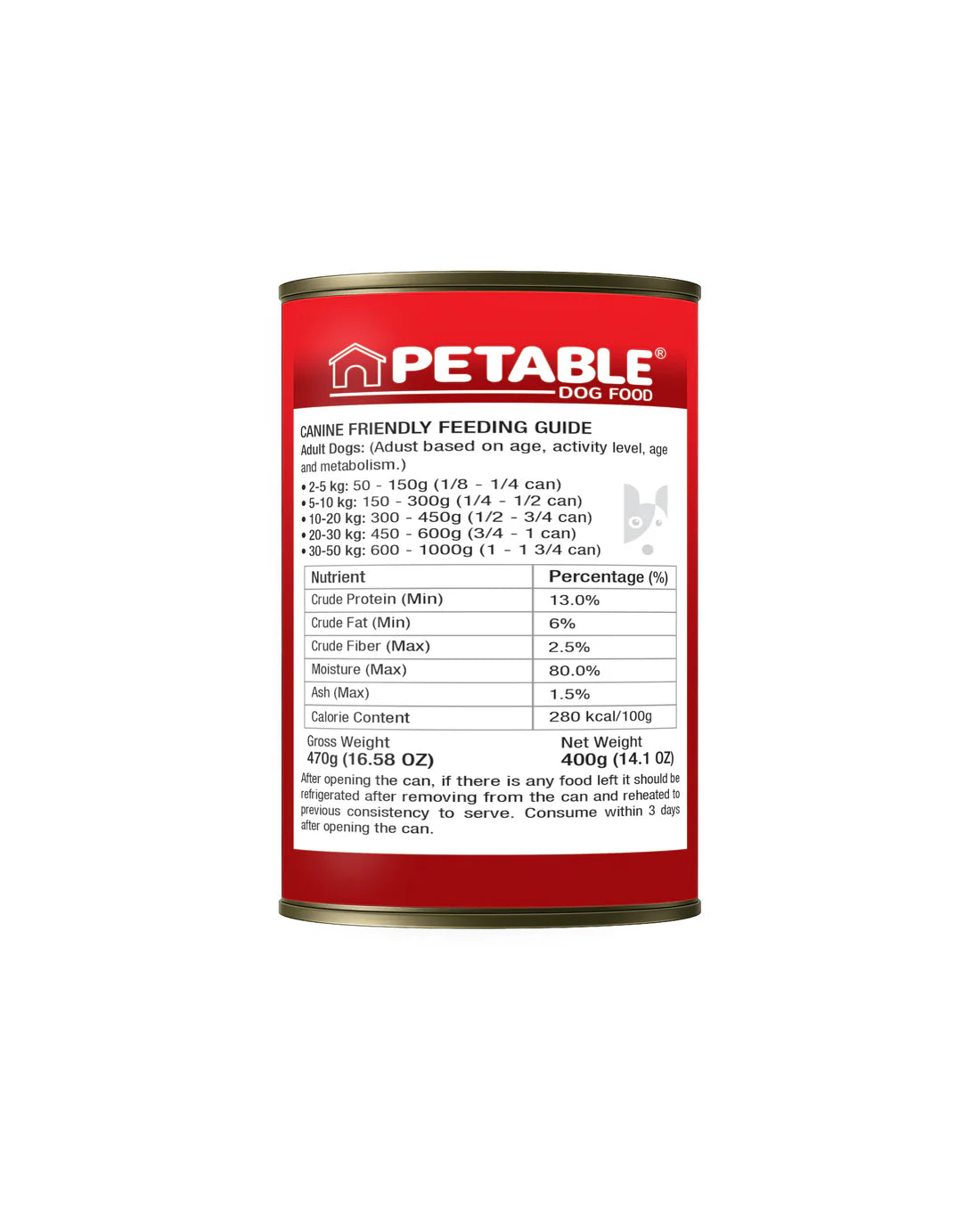 Petable  Dog Grain Free - Beef 400g
