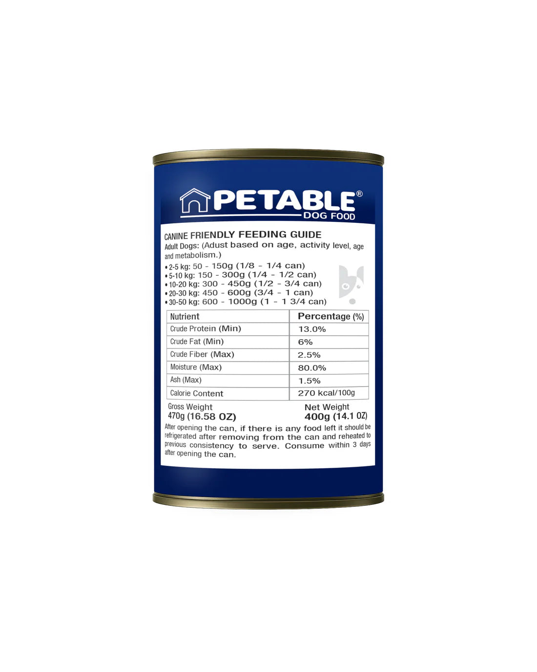 Petable  Dog Grain Free - Chicken 400g