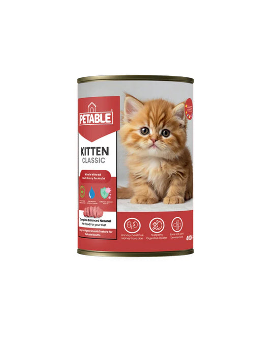Petable Kitten Classic – Whole Minced Beef Gravy Formula (400g)