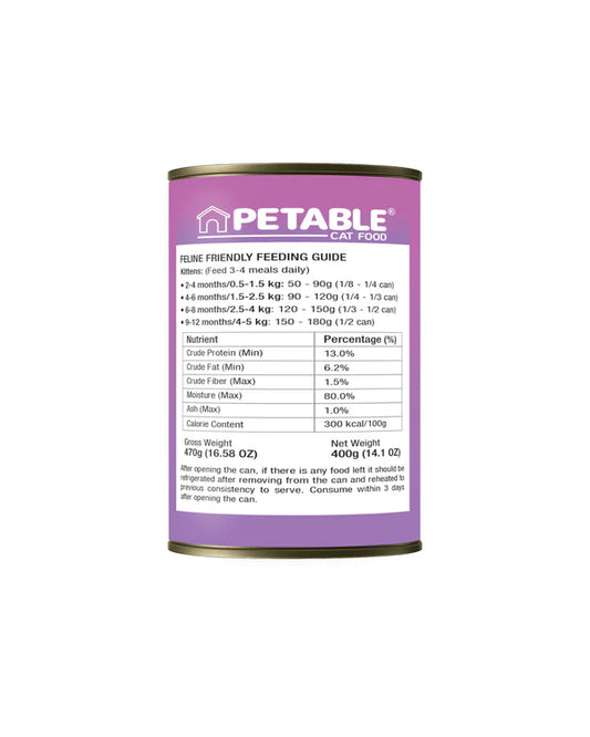 Petable Kitten Classic – Whole Minced Chicken in Gravy (400g)