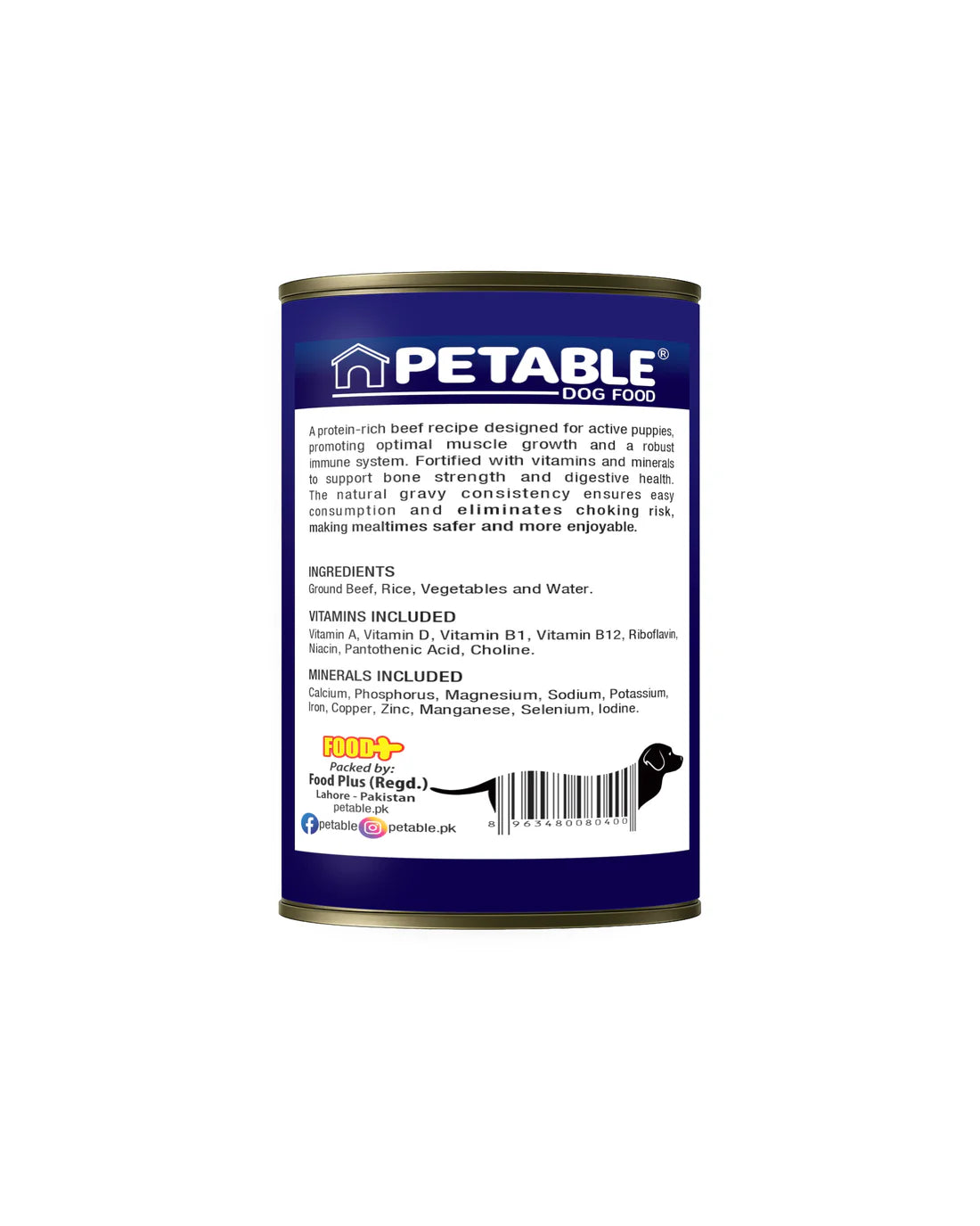 Petable  Puppy Classic - Beef 400g